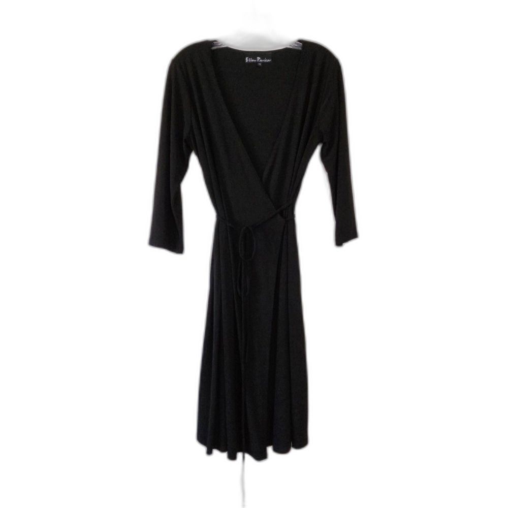 ELLEN PARKER Classic Wrap Stretchy Dress Medium
